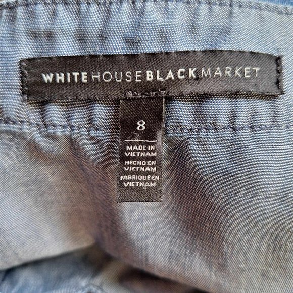 White House Black Market 3/4 Bell-Sleeve V-Neck Blouse Top Size 8 Medium - Picture 9 of 9